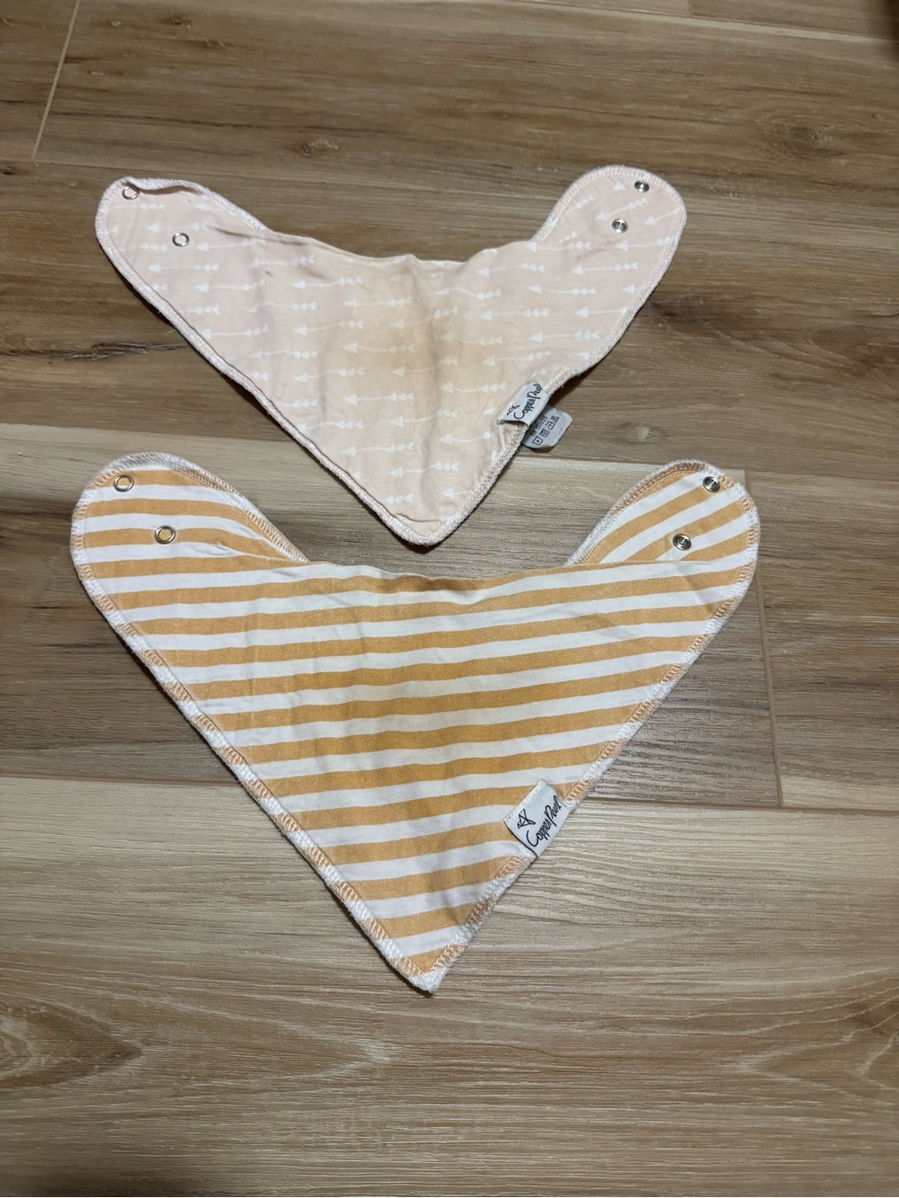 Copper pearl bibs - free w purchase